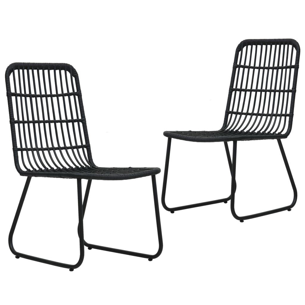 Tuinstoelen 2 st poly rattan zwart is nu te koop bij PeponiXL, paradijselijk wonen!