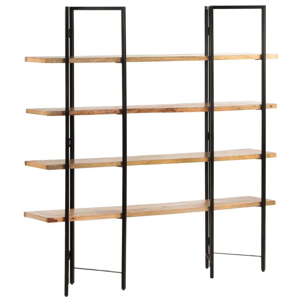 Boekenkast met 4 schappen 160x35x160 cm massief mangohout is nu te koop bij PeponiXL, paradijselijk wonen!