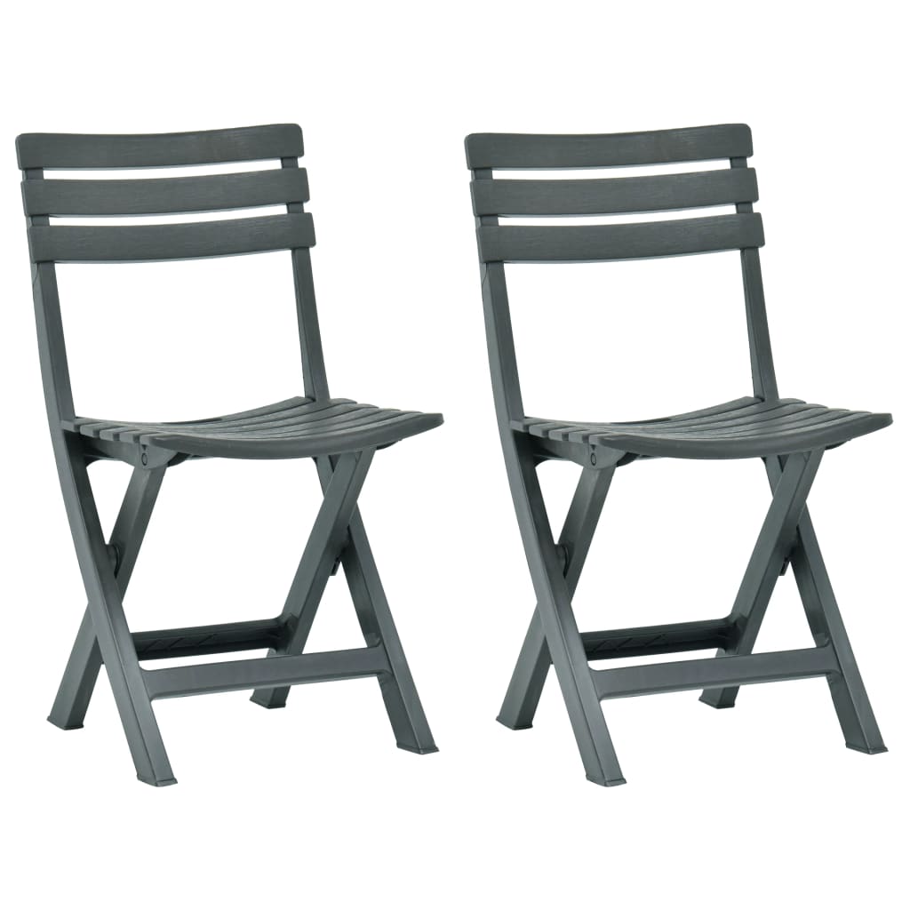 Tuinstoelen inklapbaar 2 st kunststof groen is nu te koop bij PeponiXL, paradijselijk wonen!