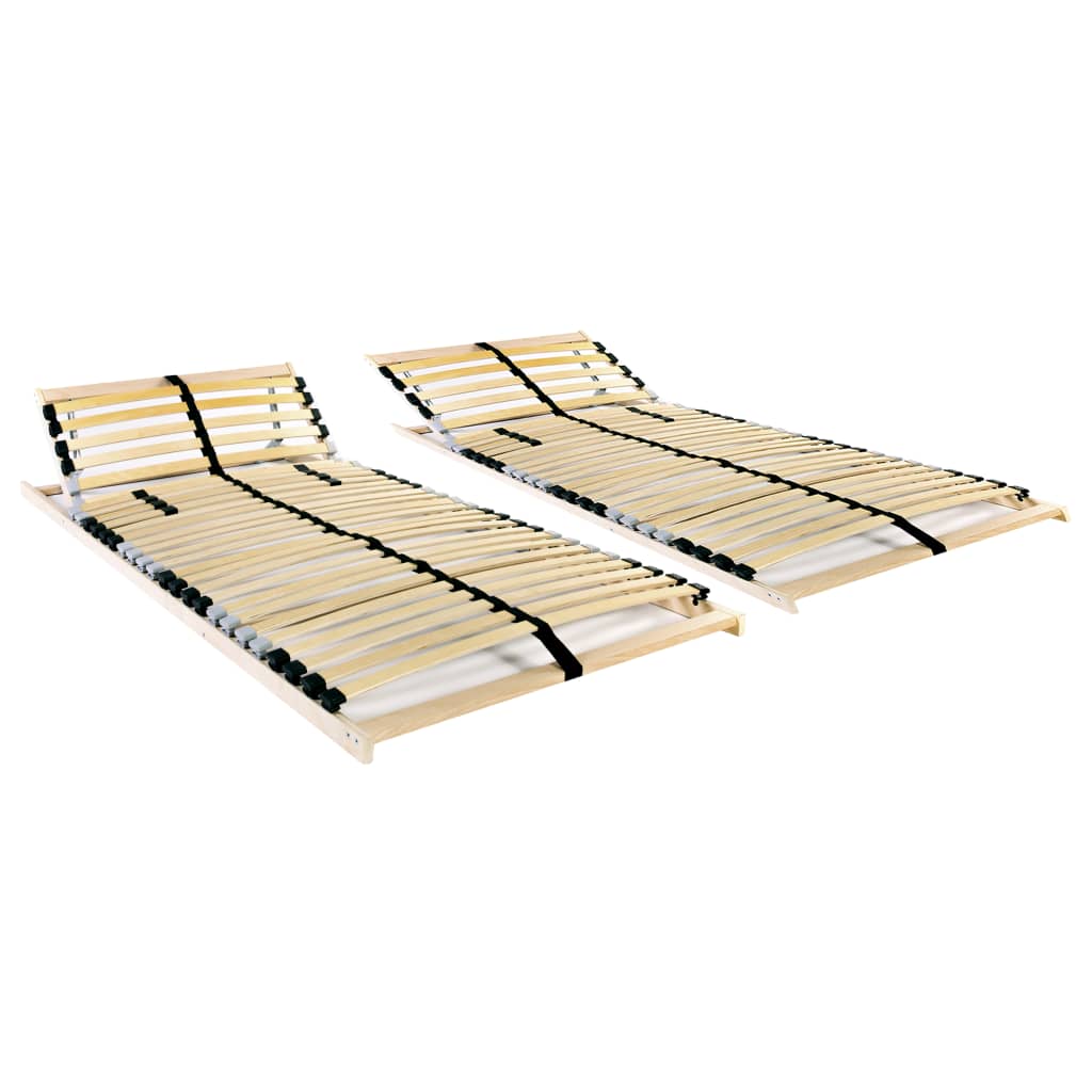 Lattenbodems 2 st met 28 latten 7 zones 80x200 cm is nu te koop bij PeponiXL, paradijselijk wonen!