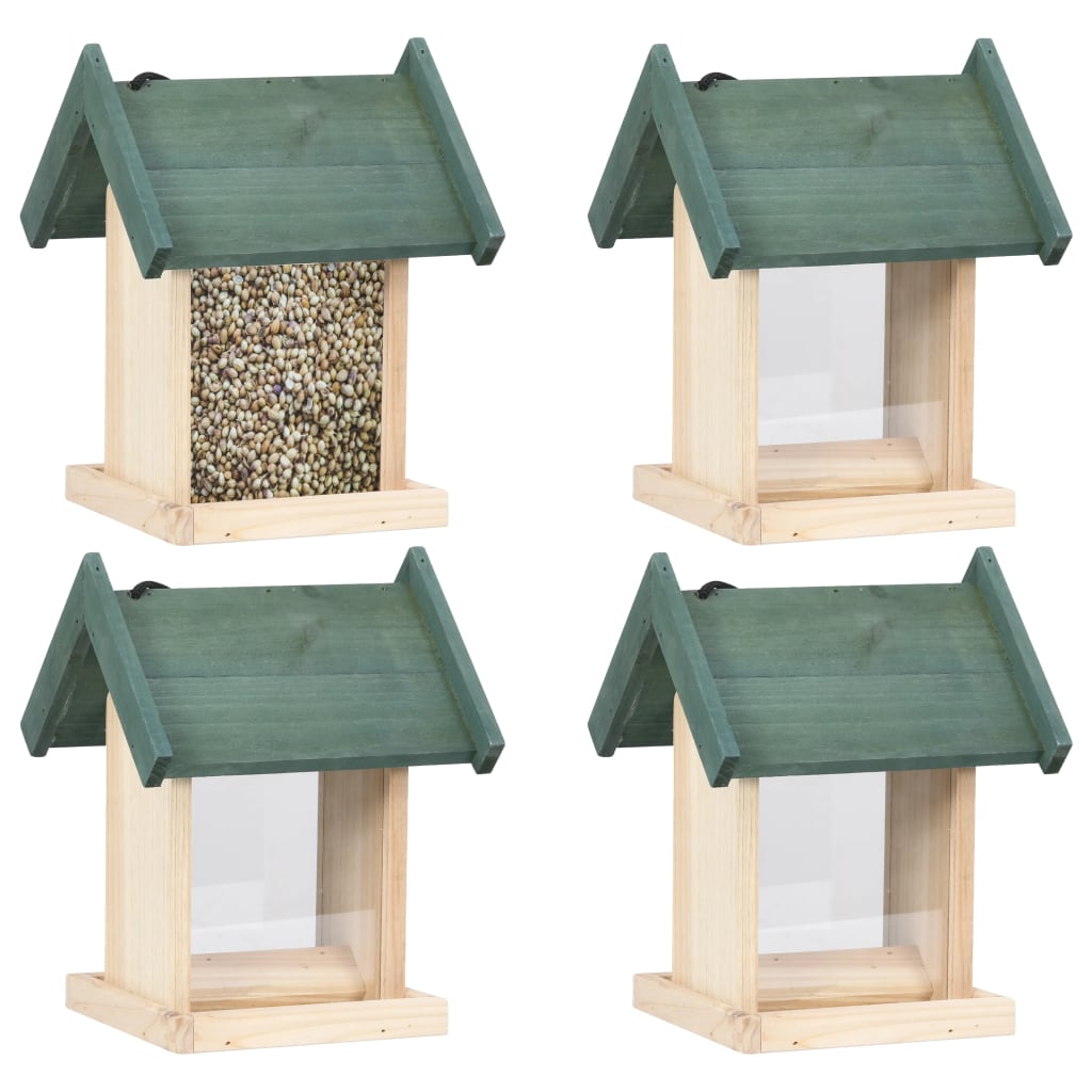 Vogelvoeders 4 st vurenhout is nu te koop bij PeponiXL, paradijselijk wonen!