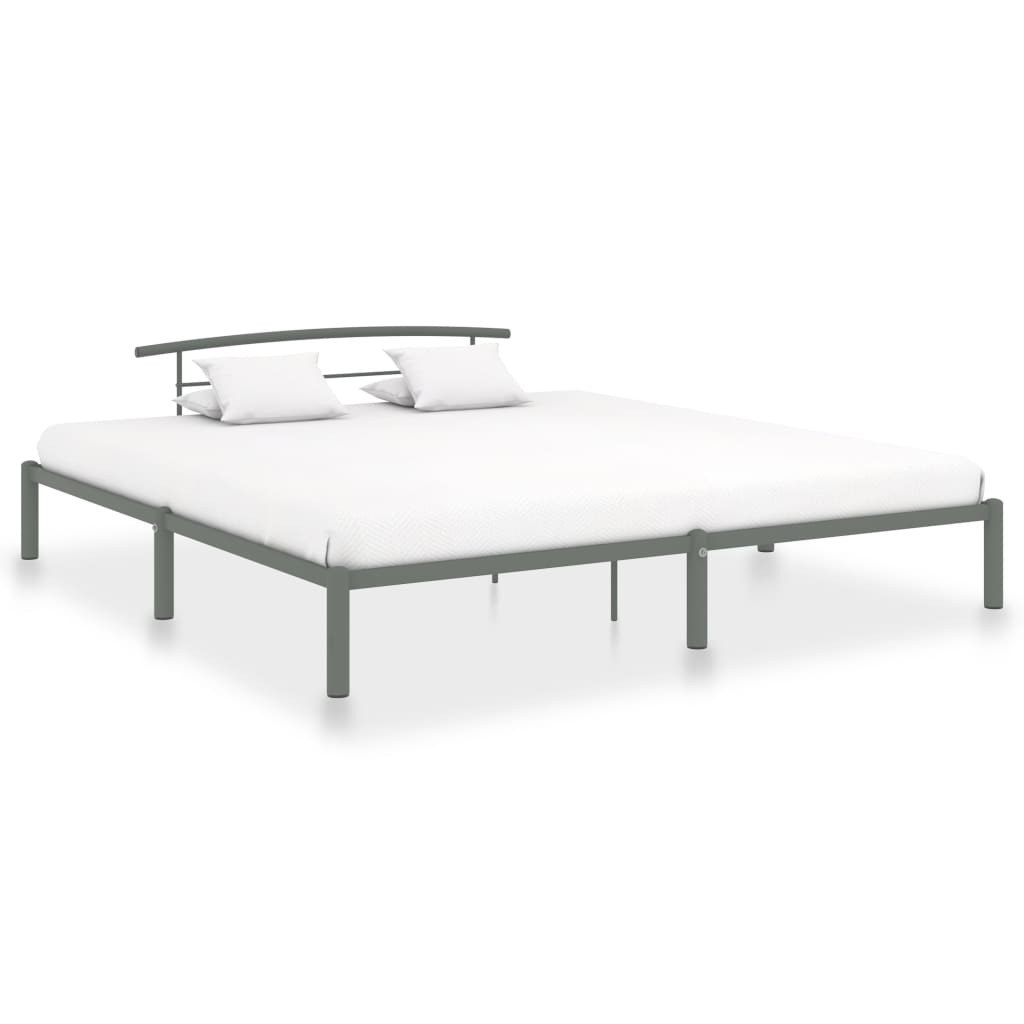 Bedframe metaal grijs 180x200 cm is nu te koop bij PeponiXL, paradijselijk wonen!