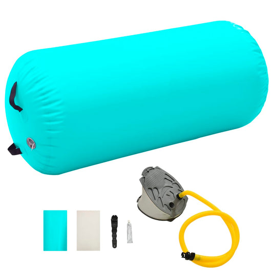 Gymnastiekrol met pomp opblaasbaar 120x90 cm PVC groen is nu te koop bij PeponiXL, paradijselijk wonen!