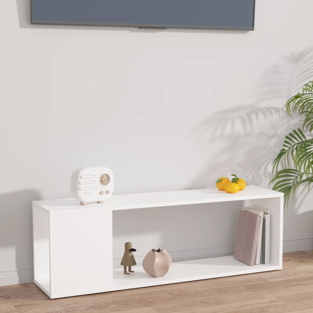 Tv-meubel 100x24x32 cm bewerkt hout wit is nu te koop bij PeponiXL, paradijselijk wonen!