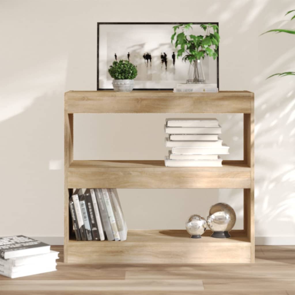 Boekenkast / kamerscherm 80x30x72 cm sonoma eikenkleurig is nu te koop bij PeponiXL, paradijselijk wonen!
