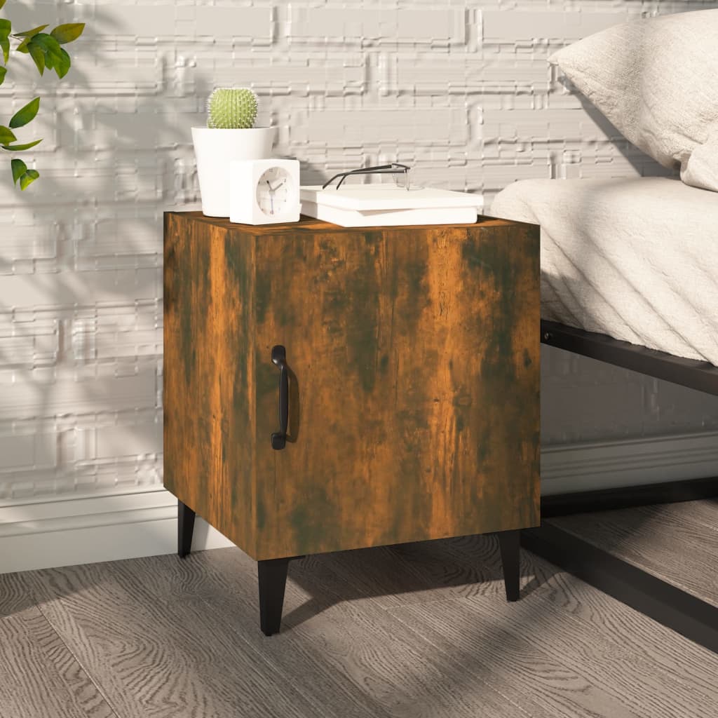 Nachtkastje bewerkt hout gerookt eikenkleurig is nu te koop bij PeponiXL, paradijselijk wonen!