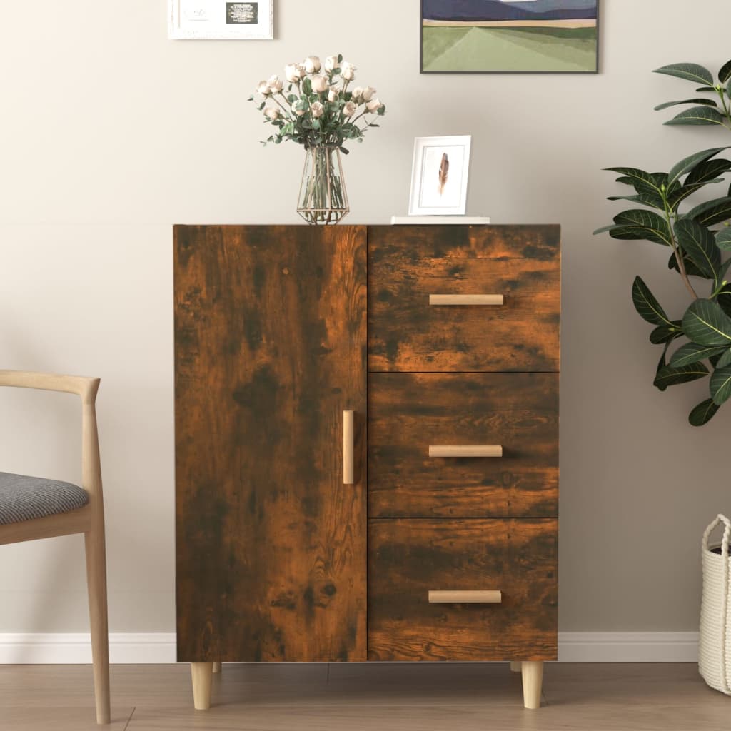 Dressoir 69,5x34x90 cm bewerkt hout gerookt eikenkleurig is nu te koop bij PeponiXL, paradijselijk wonen!