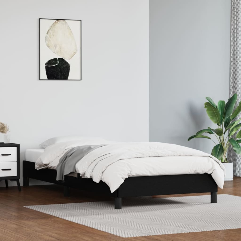 Bedframe kunstleer zwart 80x200 cm is nu te koop bij PeponiXL, paradijselijk wonen!