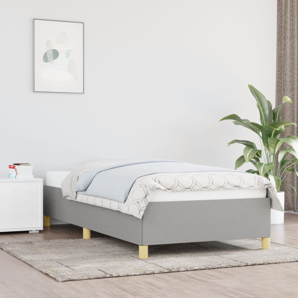 Bedframe zonder matras 80x200 cm stof lichtgrijs is nu te koop bij PeponiXL, paradijselijk wonen!