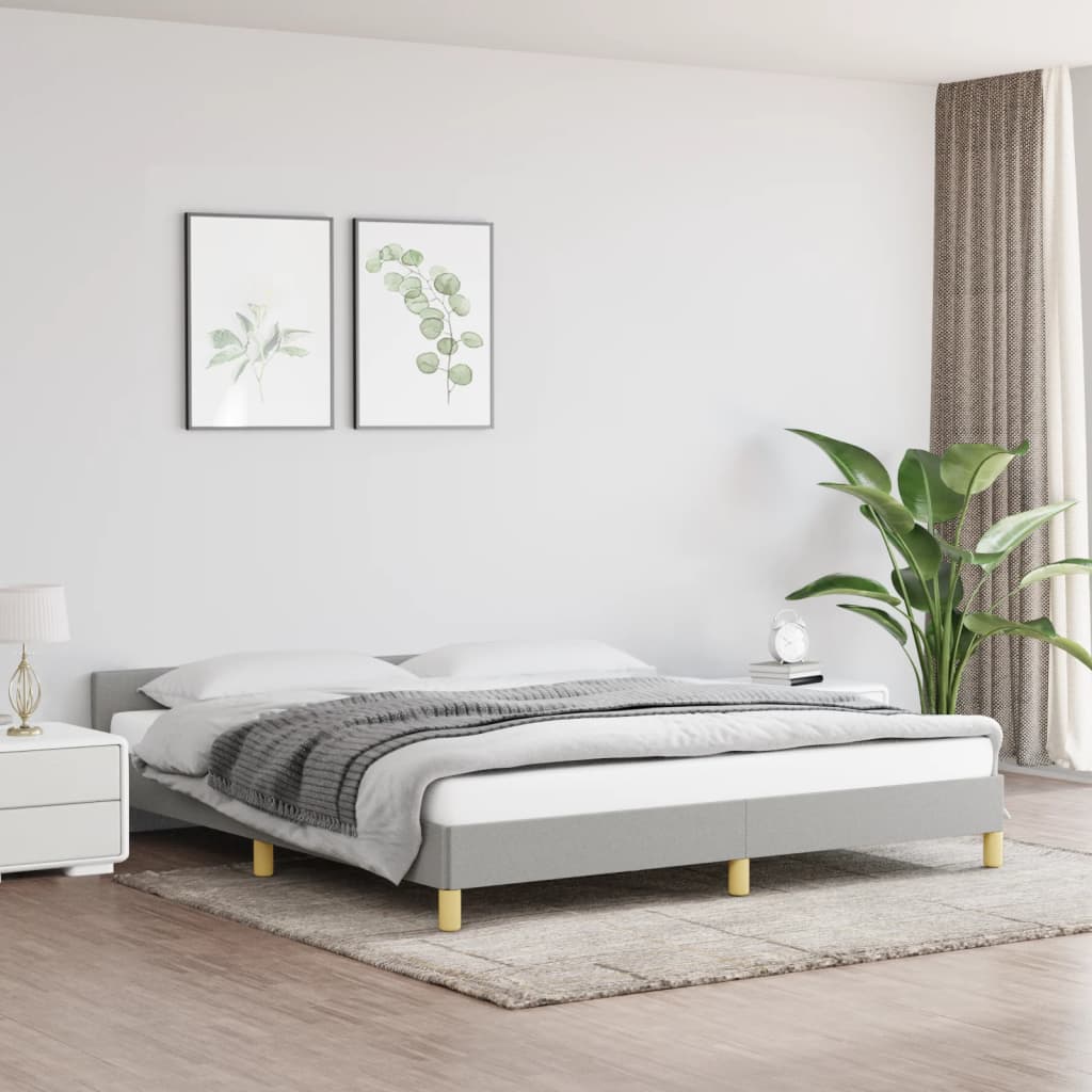 Bedframe zonder matras stof lichtgrijs 180x200 cm is nu te koop bij PeponiXL, paradijselijk wonen!