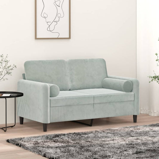 Sierkussens 2 st 15x50 cm fluweel lichtgrijs is nu te koop bij PeponiXL, paradijselijk wonen!