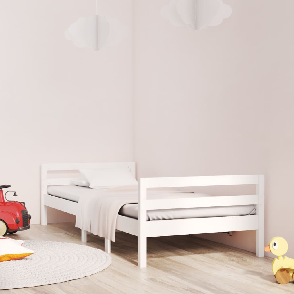 Bedframe zonder matras massief grenenhout wit 90x200 cm is nu te koop bij PeponiXL, paradijselijk wonen!