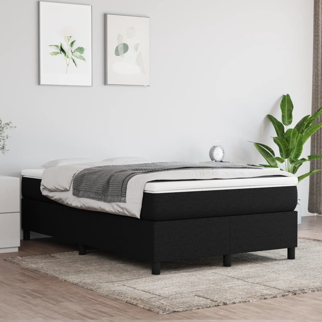 Boxspring bed 120x200 cm stof zwart is nu te koop bij PeponiXL, paradijselijk wonen!
