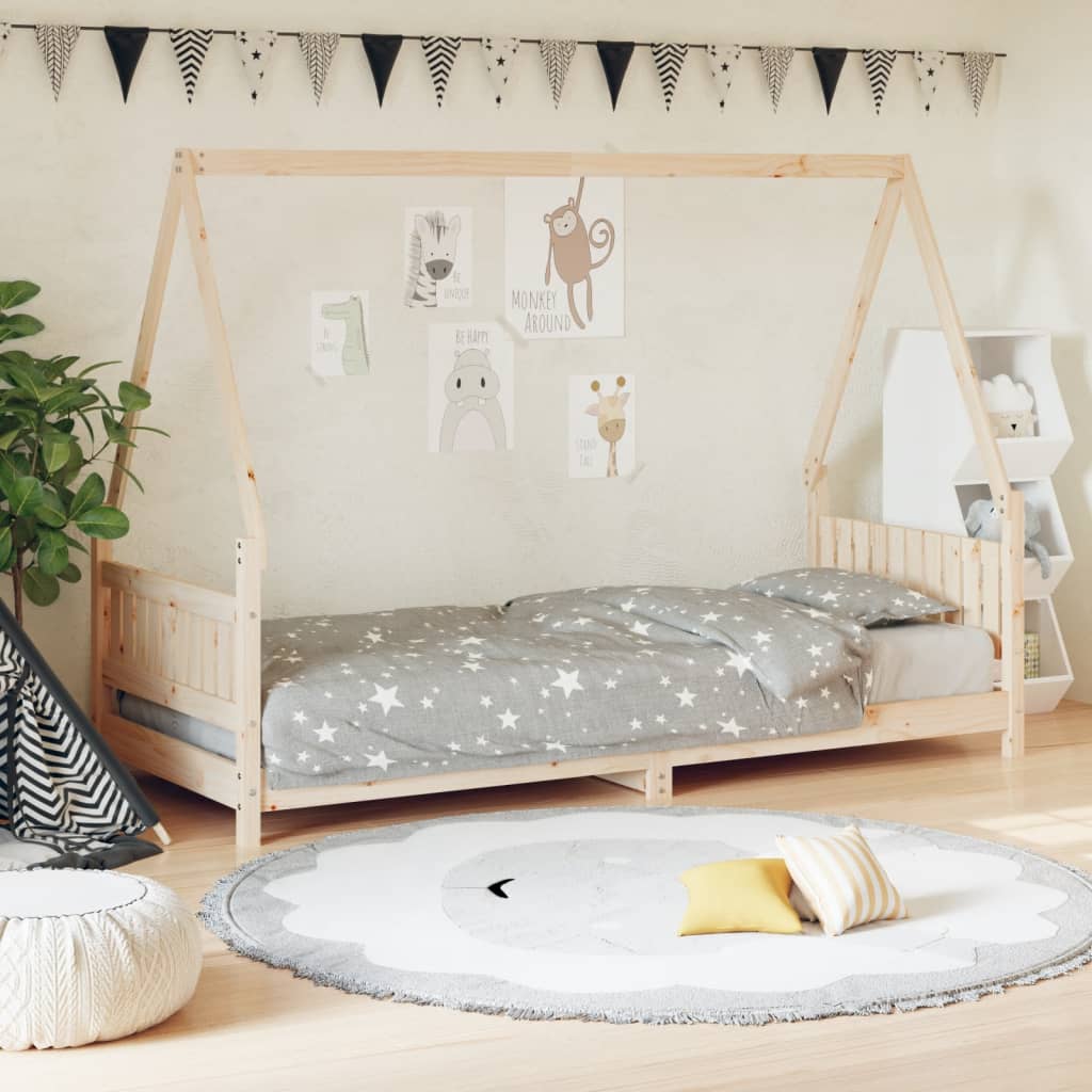 Kinderbedframe 80x200 cm massief grenenhout is nu te koop bij PeponiXL, paradijselijk wonen!