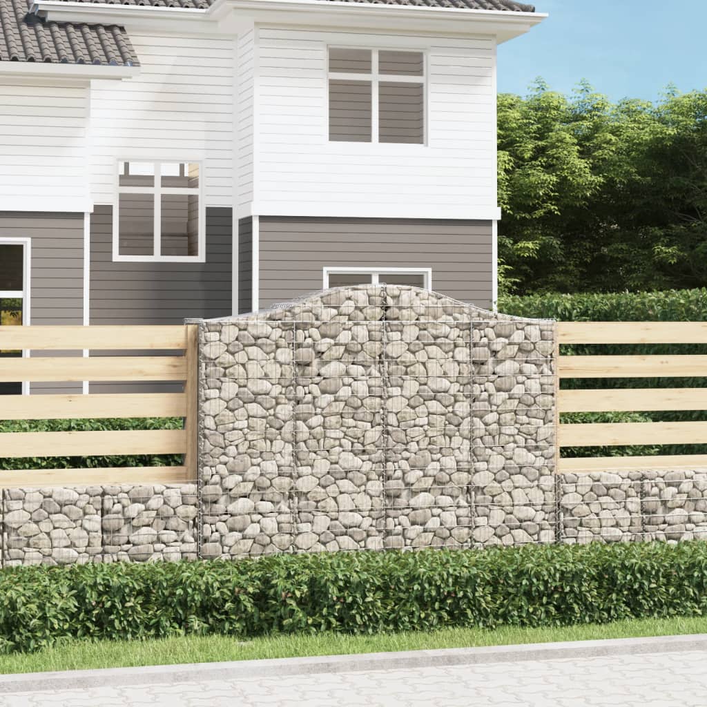 Schanskorven 4 st gewelfd 200x50x160/180 cm ijzer is nu te koop bij PeponiXL, paradijselijk wonen!