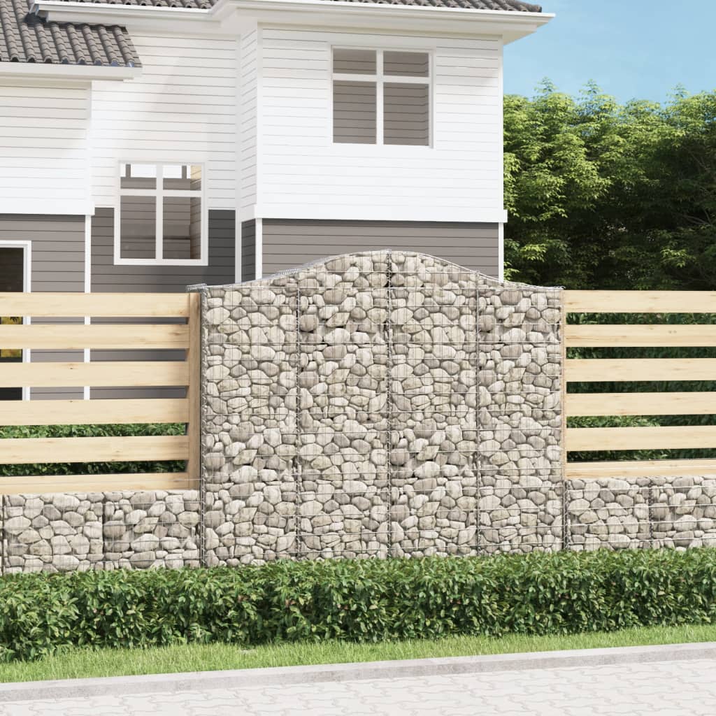 Schanskorven 4 st gewelfd 200x50x180/200 cm ijzer is nu te koop bij PeponiXL, paradijselijk wonen!