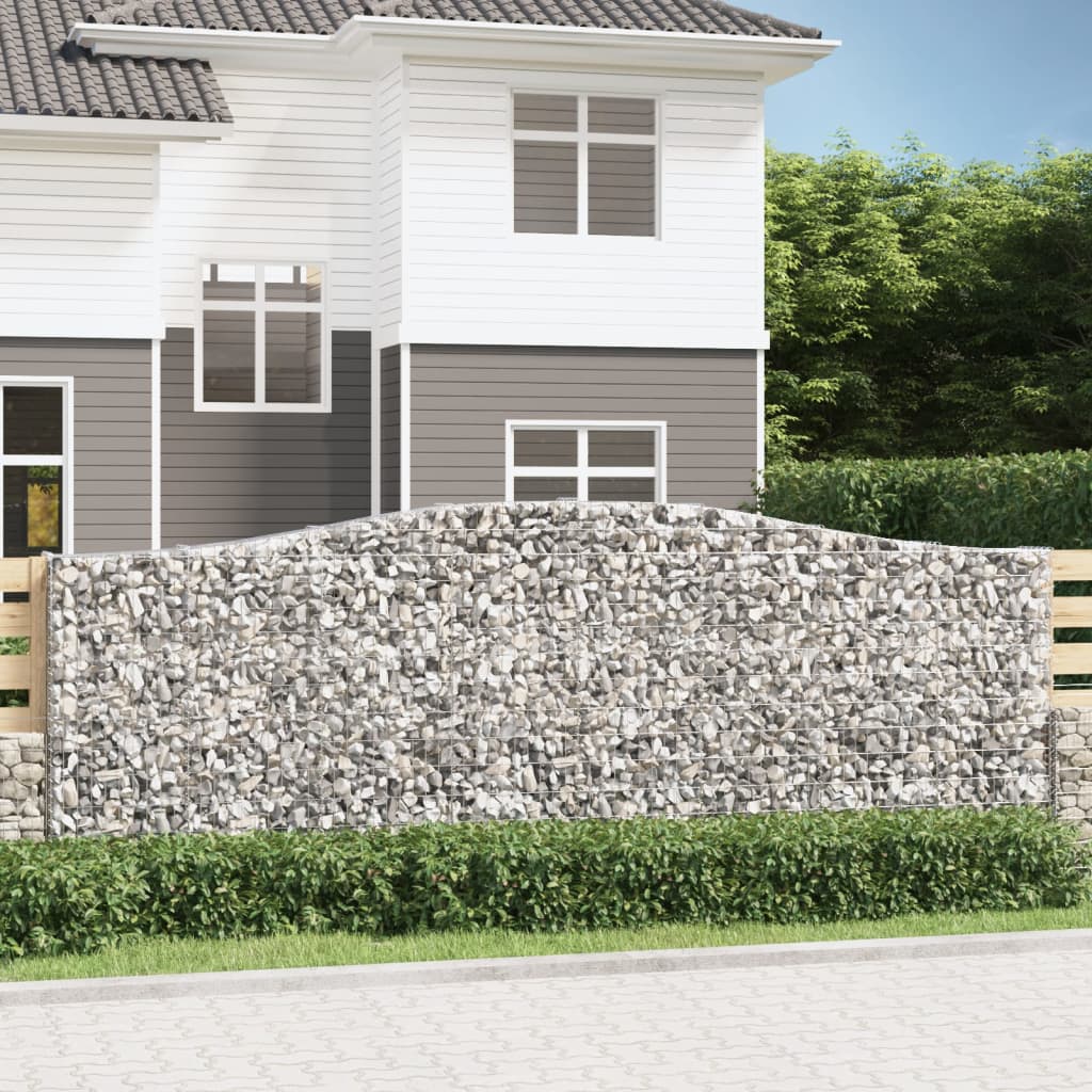 Schanskorven 3 st gewelfd 400x30x140/160 cm ijzer is nu te koop bij PeponiXL, paradijselijk wonen!