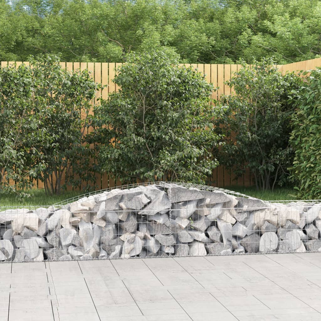 Schanskorven 3 st gewelfd 400x50x40/60 cm ijzer is nu te koop bij PeponiXL, paradijselijk wonen!