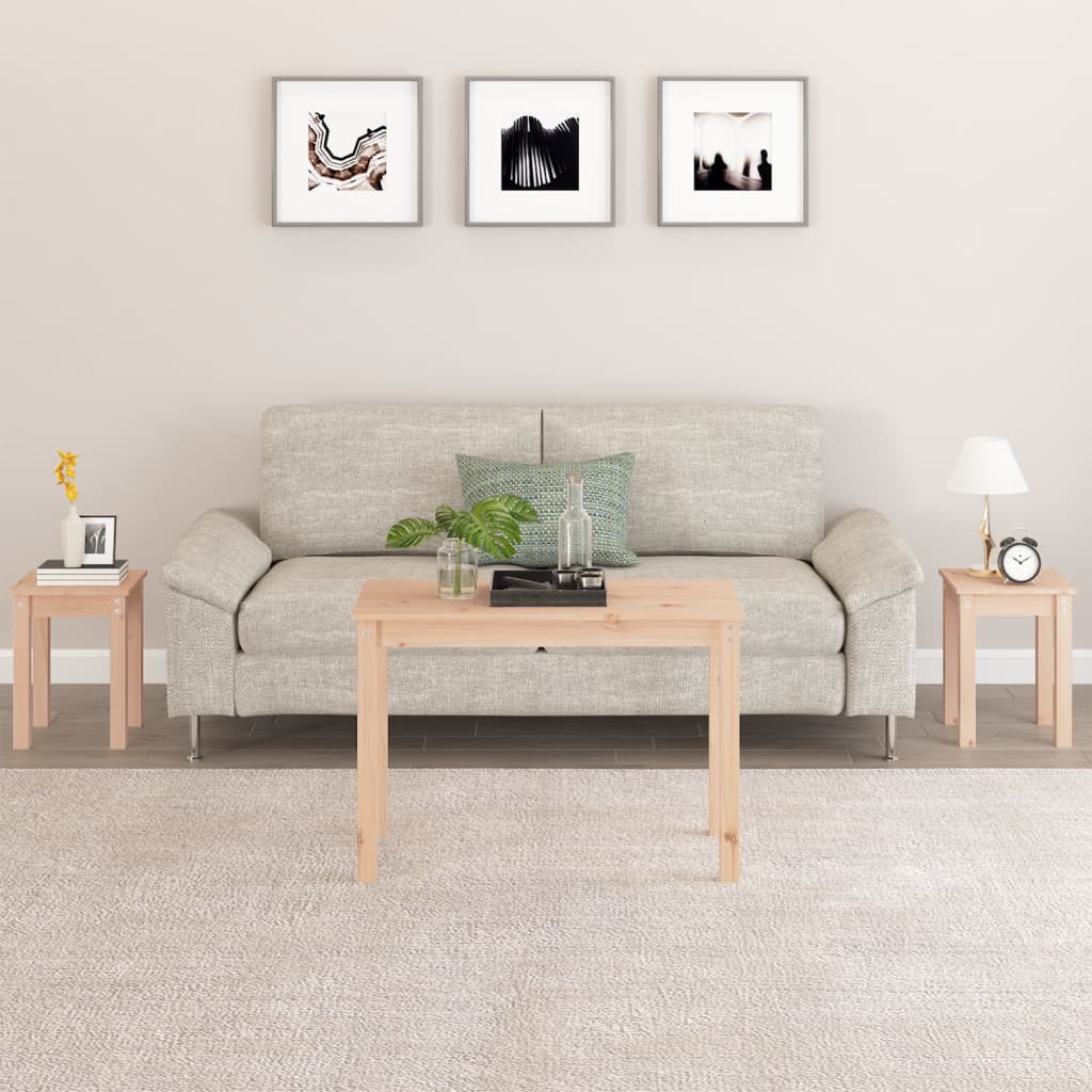 Tafeltjesset 3 st massief grenenhout is nu te koop bij PeponiXL, paradijselijk wonen!