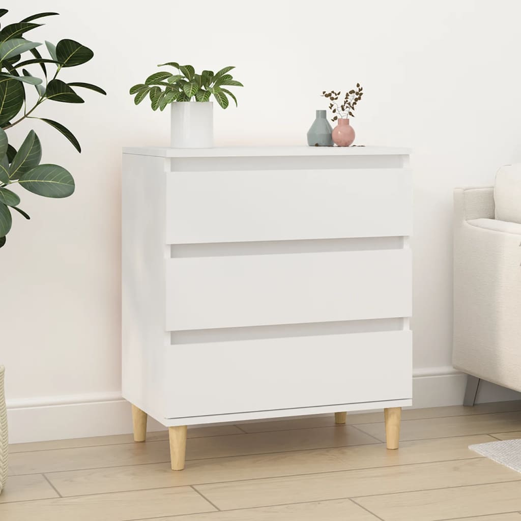 Dressoir 60x35x70 cm bewerkt hout wit is nu te koop bij PeponiXL, paradijselijk wonen!