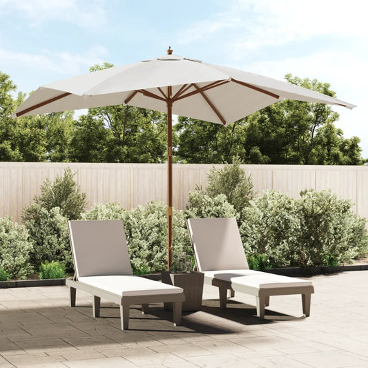 Parasol met houten paal 300x300x273 cm zandkleurig is nu te koop bij PeponiXL, paradijselijk wonen!