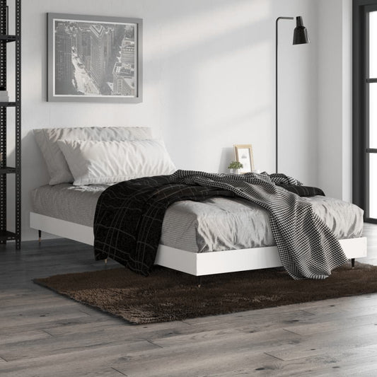 Bedframe bewerkt hout wit 90x200 cm is nu te koop bij PeponiXL, paradijselijk wonen!