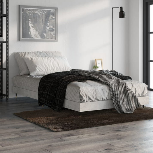 Bedframe bewerkt hout betongrijs 90x190 cm is nu te koop bij PeponiXL, paradijselijk wonen!