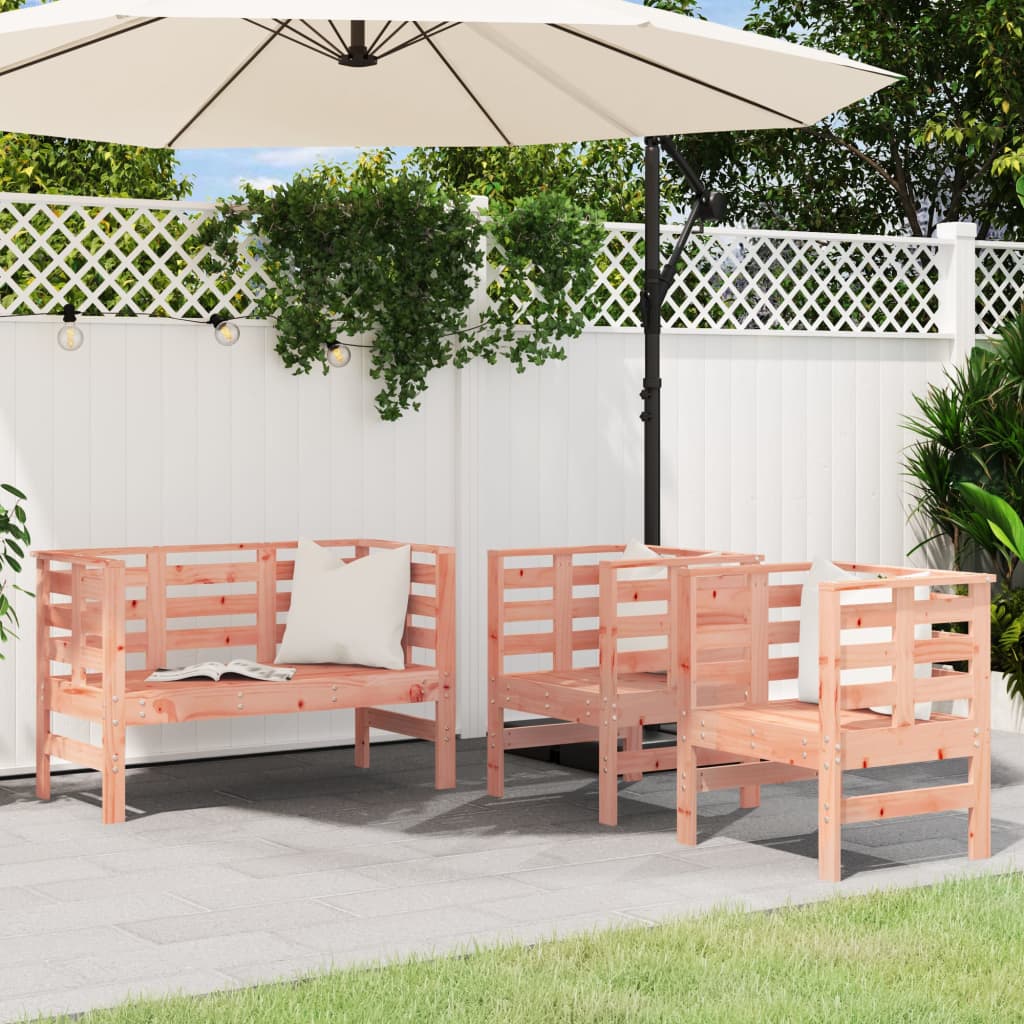 3-delige Loungeset massief douglashout is nu te koop bij PeponiXL, paradijselijk wonen!
