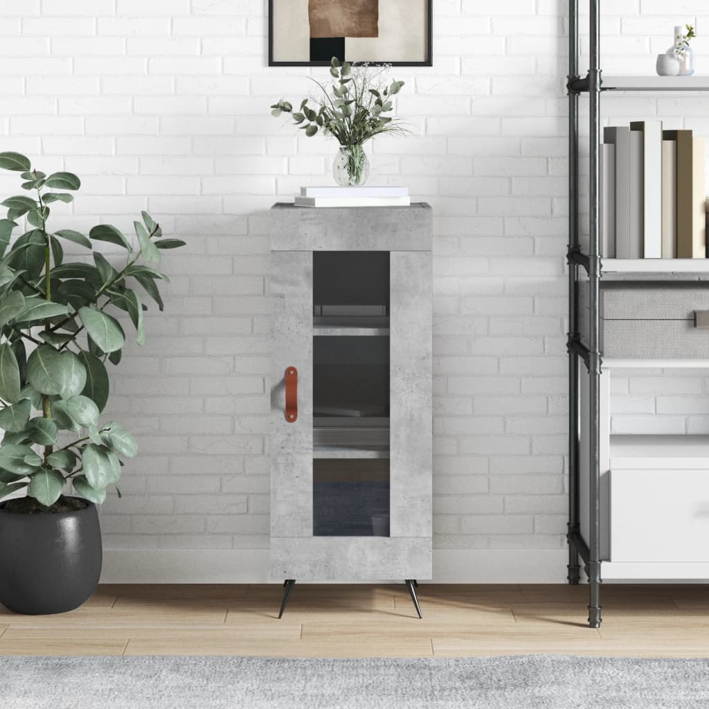 Dressoir 34,5x34x90 cm bewerkt hout betongrijs is nu te koop bij PeponiXL, paradijselijk wonen!