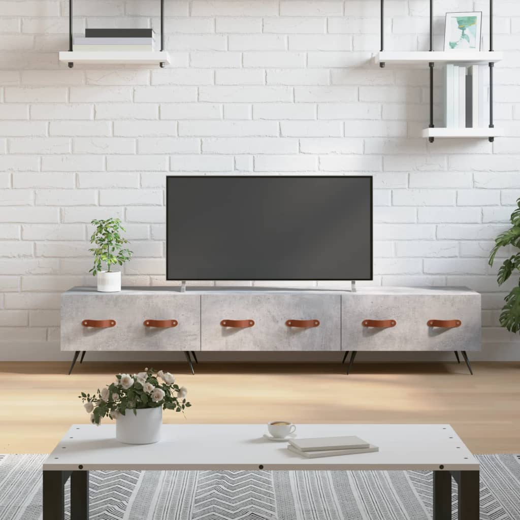 Tv-meubel 150x36x30 cm bewerkt hout betongrijs is nu te koop bij PeponiXL, paradijselijk wonen!