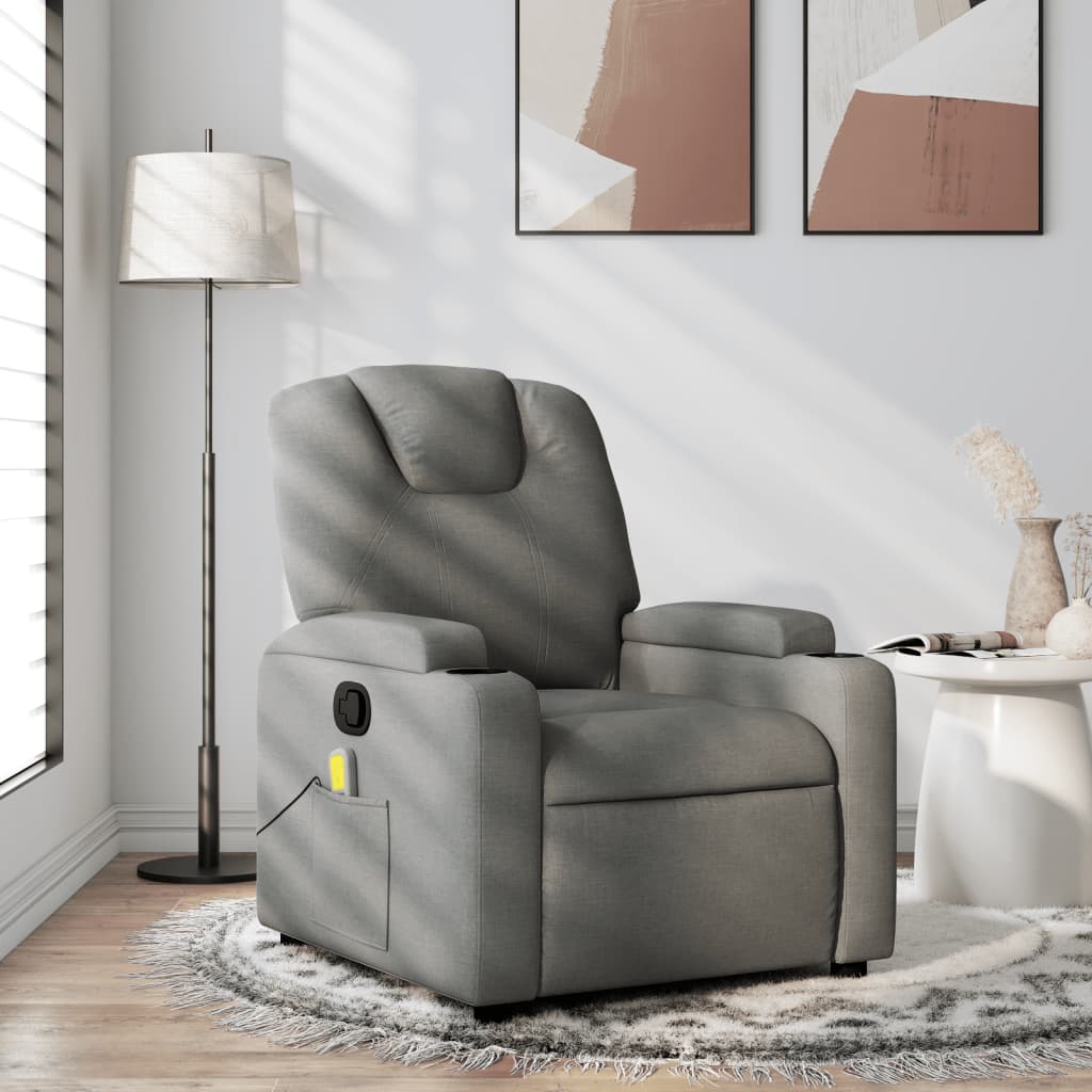 Massagestoel verstelbaar stof donkergrijs is nu te koop bij PeponiXL, paradijselijk wonen!